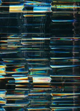 Glitch texture screen distortion color noise dark Stock Illustration