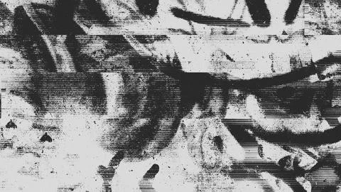 Glitch Texture with Signal Corruption and Grunge Graffiti Paint 스톡 일러스트