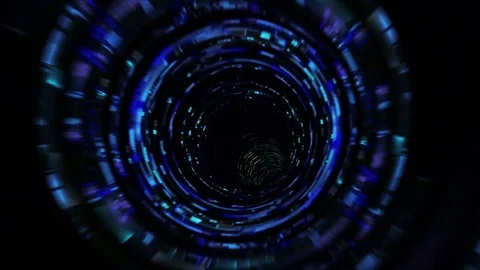 Glitch Tinnel Flight Video stock 80992061