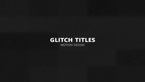 Glitch Titles Stock After Effects