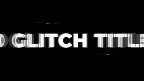 Glitch Titles Stock After Effects