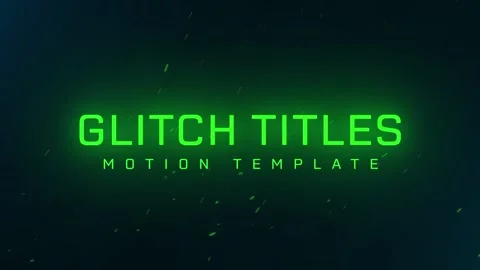 Glitch Titles After Effects stock