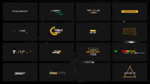 Glitch Titles Stock After Effects