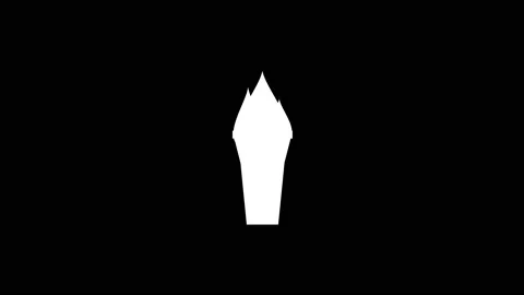 Glitch torch icon on black background. Stock Footage 169455589