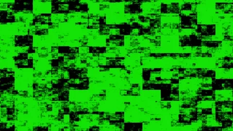 Glitch transition. The green screen changes to black and then back to green. Stock Footage 144420158