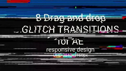Glitch Transitions Stock After Effects