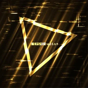 Glitch triangle light shape template Stock Illustration