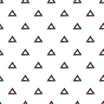 Glitch triangles geometric pattern on white background Illustrazione stock