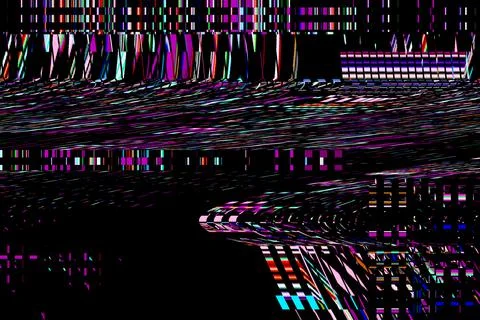 Glitch TV Error background Computer screen and Digital pixel noise abstract 스톡 일러스트
