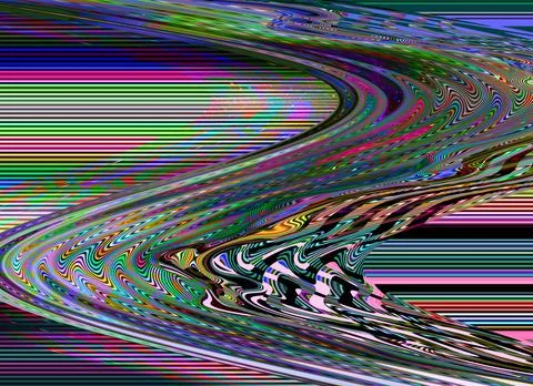 Glitch TV Error background Computer screen and Digital pixel noise abstract Stock Illustration