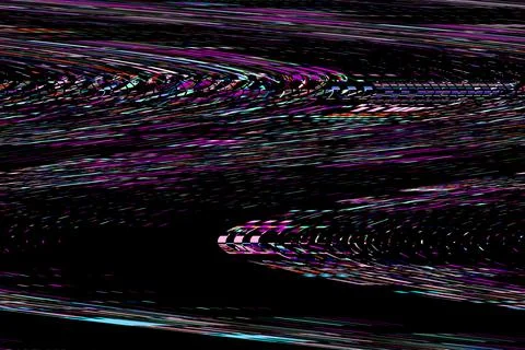 Glitch TV Error background Computer screen and Digital pixel noise abstract Stock Illustration