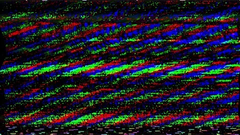 Glitch TV Static Noise Distorted Signal ... | Stock Video | Pond5