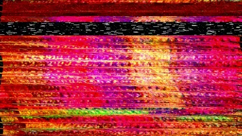 Glitch TV Static Noise Distorted Signal Problems Stock Footage