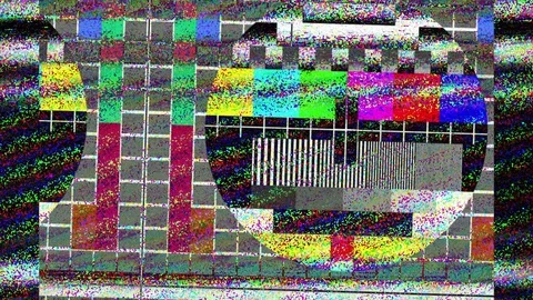 Glitch TV Static Noise Distorted Signal Problems Stock Footage 105748506