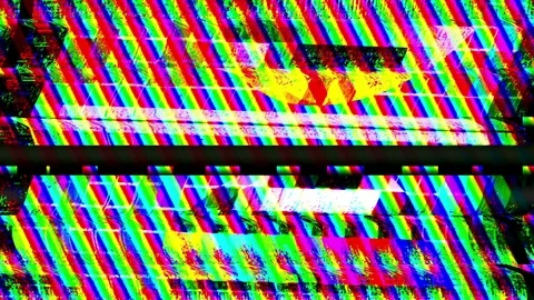 Glitch TV Static Noise Distorted Signal Problems Stock Footage 105753859