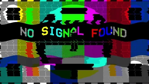 Glitch TV Static Noise Distorted Signal Problems Stock Footage 105863406