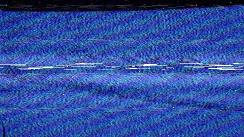 Glitch TV Static Noise Distorted Signal Problems Stock Footage 105902381