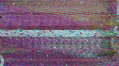 Glitch TV Static Noise Distorted Signal Problems Stock Footage 106364282