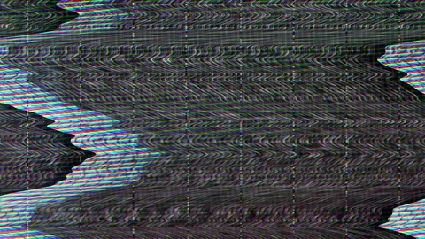 Glitch TV Static Noise Distorted Signal Problems Stock Footage 106395670