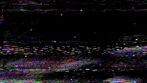 Glitch TV Static Noise Distorted Signal Problems Stock Footage 106397476