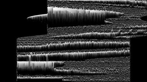 Glitch TV Static Noise Distorted Signal Problems Stock Footage 121126173