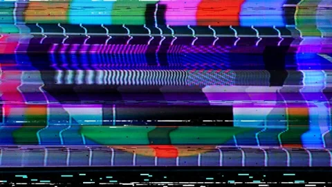 Glitch TV Test Chart Stock Footage 295149317