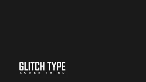 Glitch Type Lower Thrid Stock After Effects