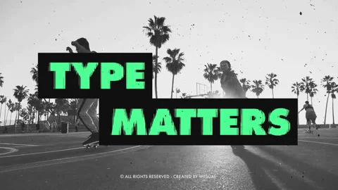 Glitch Typography After Effects stock