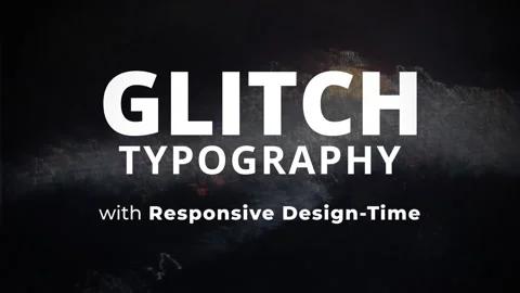 Glitch Typography After Effects Template Stock After Effects