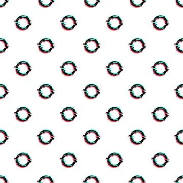 Glitch typography seamless pattern with digital distortion Stock Illustration