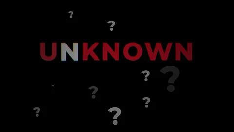 Glitch unknown sign typography with question marks on black background graphics. Stock Illustration
