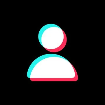 Glitch user vector icon for social media Stock Illustration