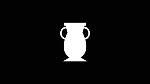 Glitch vase icon on black background. Stock Footage 169872030