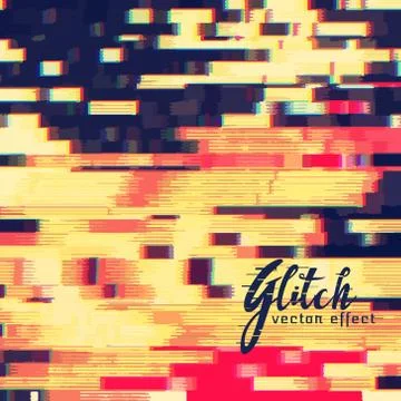 Glitch vector effect design background Stock Illustration