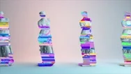 Glitch Of Venus Statues On Light Background. 4K. Ultra High Definition Stock Footage