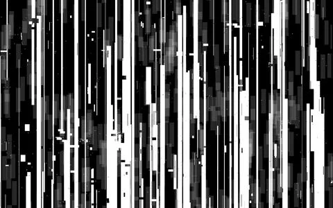 Glitch vertical lines. White and black distortion. Random television stripes. Stock-Illustration