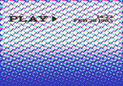 Glitch VHS Effect. Old Camera Screen. No Signal Stock Illustration