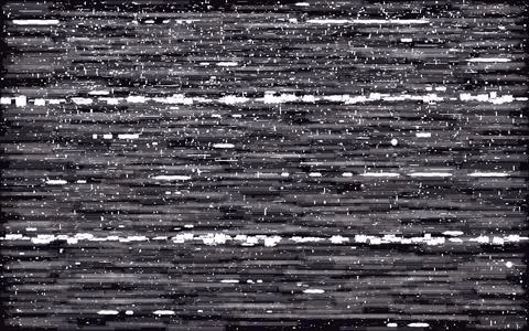 Glitch VHS effect. White horizontal distortions. Retro video with white and Stock-Illustration