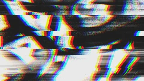 Glitch VHS Texture with Chromatic Aberration and Scanlines イラスト素材