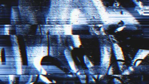 Glitch VHS Texture with Scanline Displacement and RGB Split Stockillustratie