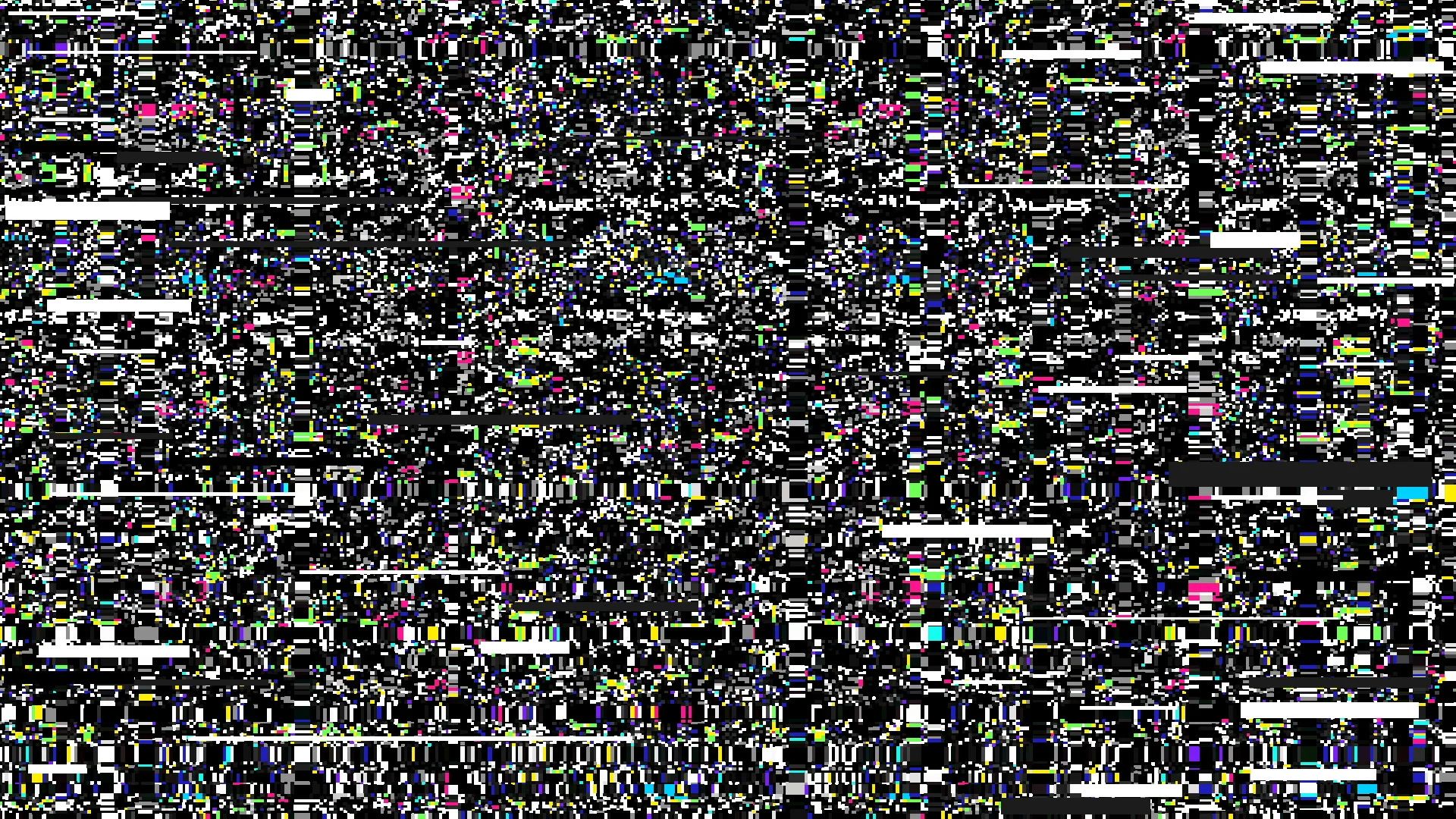 Digital glitch effect on computer or TV screen