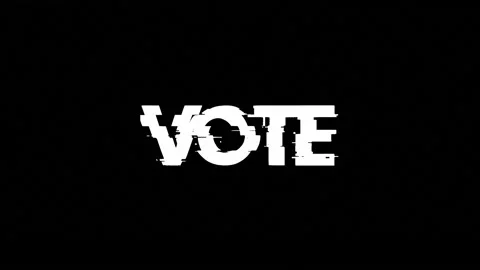 Glitch vote text on the black background Stock Footage 150772617