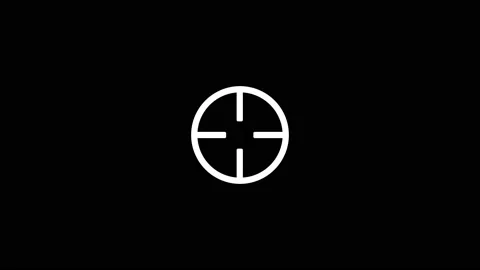 Glitch weapon sight icon on black background. Stock Footage 170691401