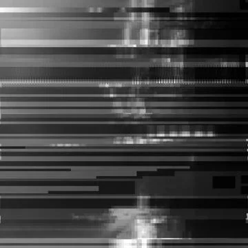 Glitched abstract vector background made of black color pixel mosaic. Digital Stock-Illustration