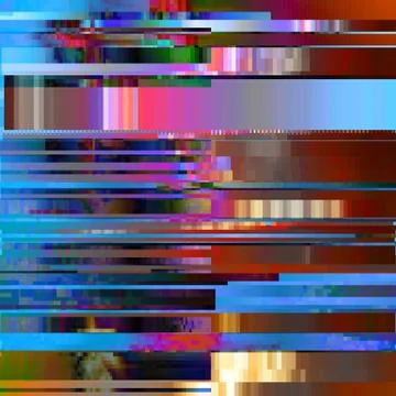 Glitched abstract vector background made of colorful pixel mosaic. Digital decay Stock-Illustration