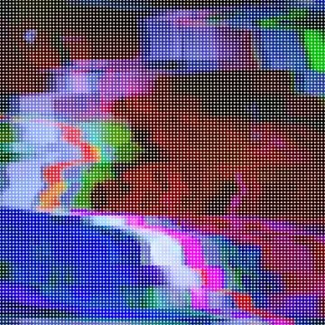 Glitched abstract vector background made of colorful pixel mosaic. Digital .. Stock-Illustration