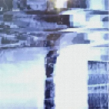 Glitched abstract vector background made of colorful pixel mosaic. Digital .. Stock-Illustration