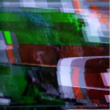 Glitched abstract vector background made of colorful pixel mosaic. Digital decay Stock-Illustration