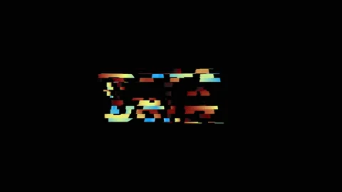 Glitched Data text design Stock Footage 121334220