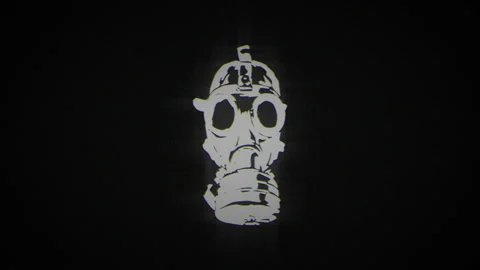Glitched Gas Mask 動画素材 192791112